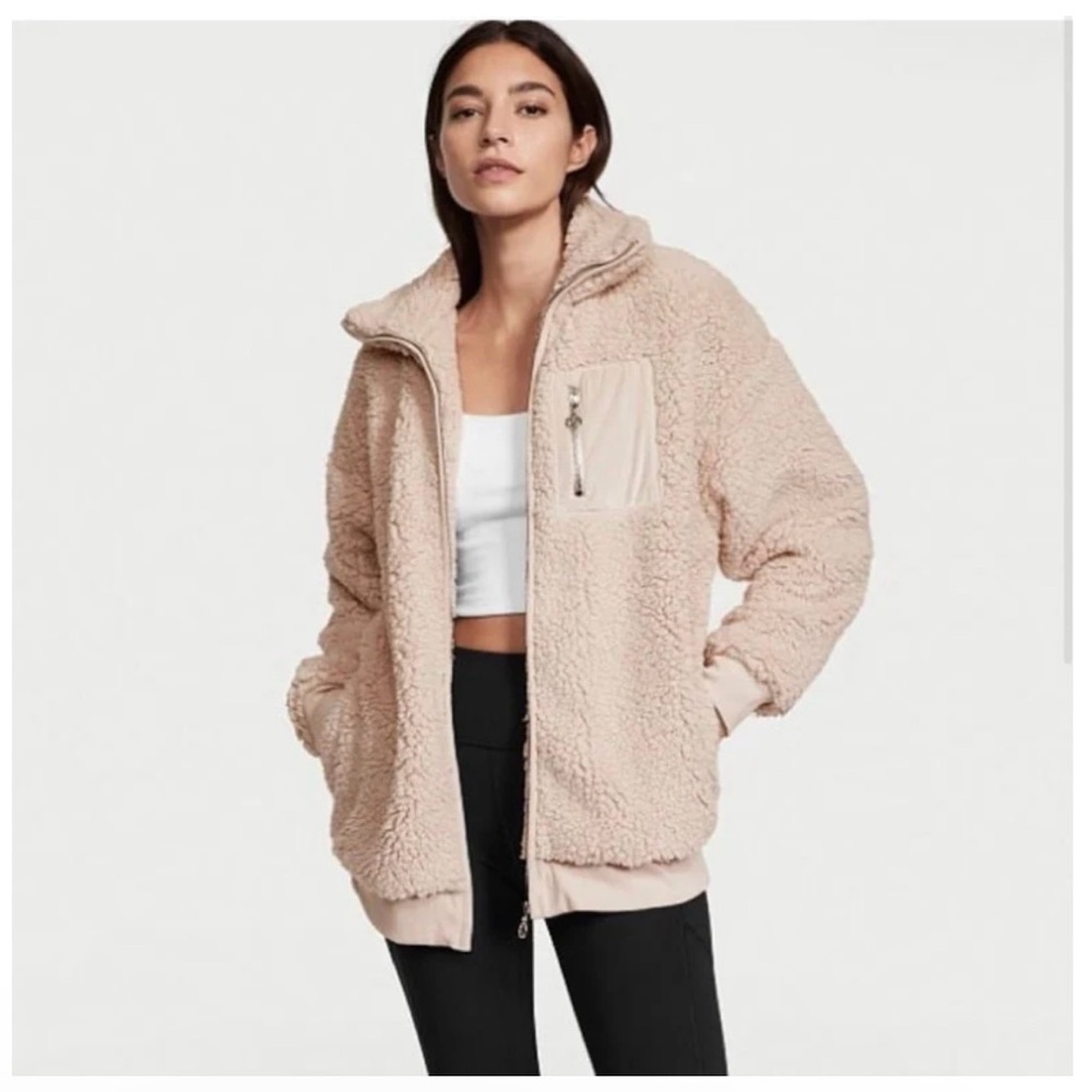 Victoria’s Secret teddy fleece boyfriend jacket